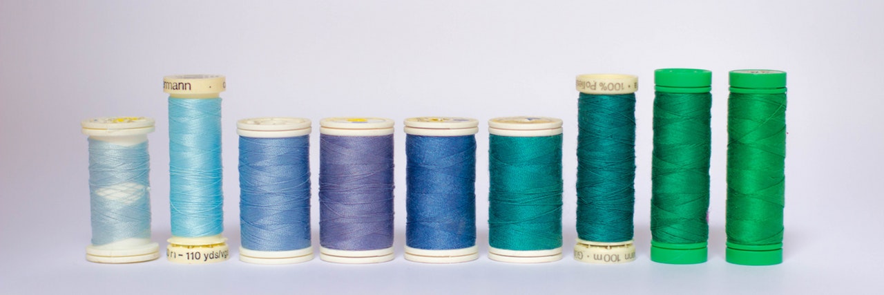 colorful bundles of thread