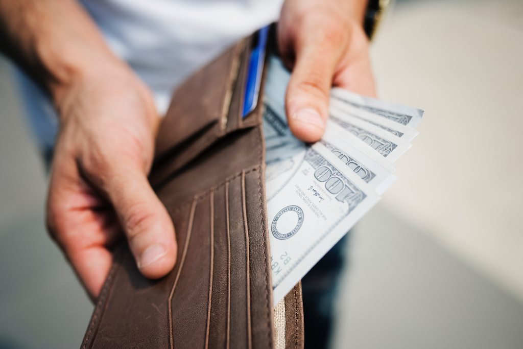 paying in cash