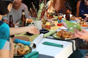 dining with friends