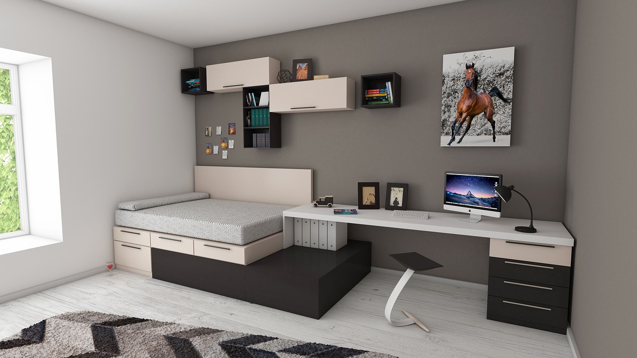furnished bedroom